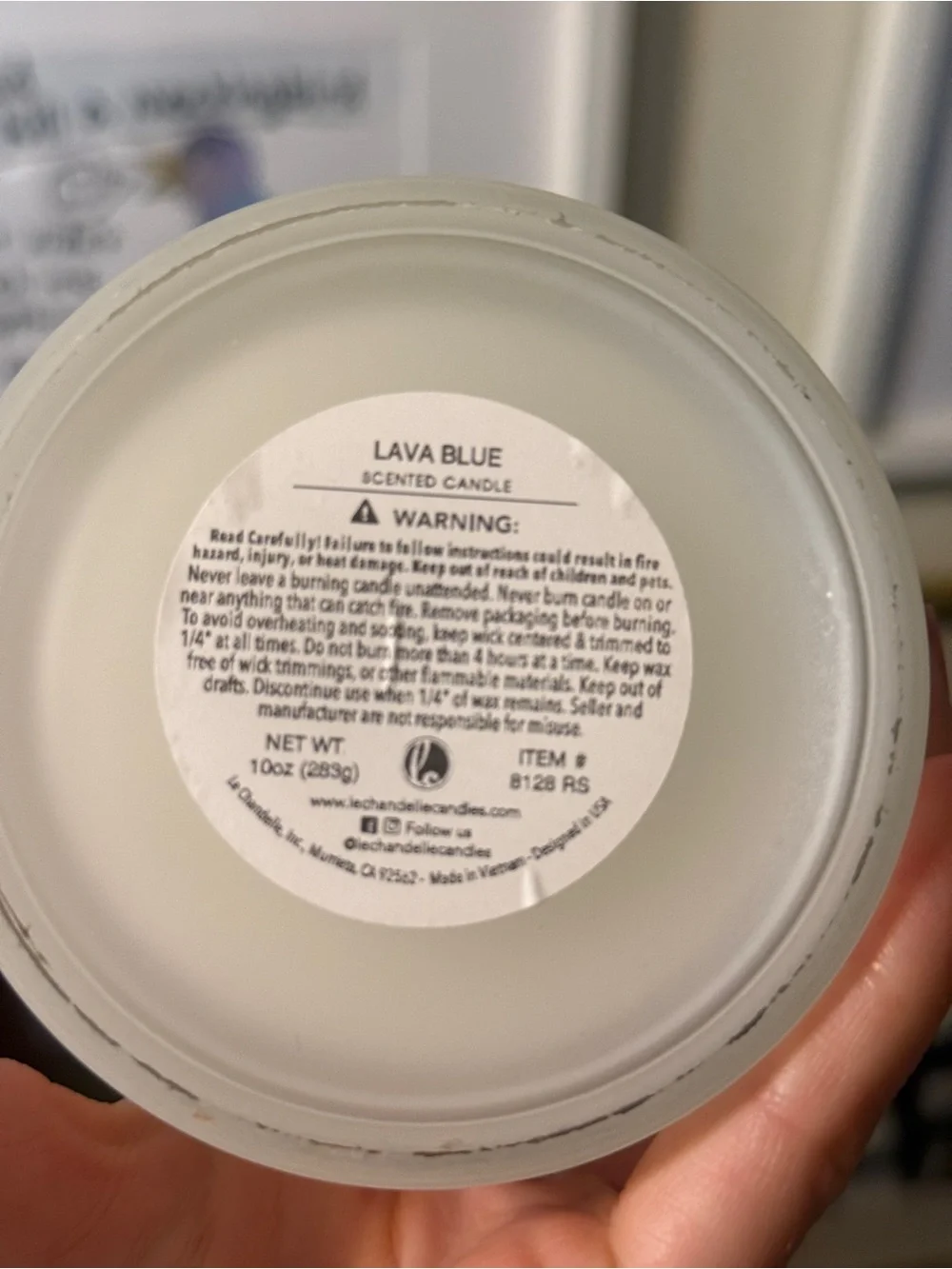 New Grace and beauty lava blue Sugared Citrus SOY Scented Candle - White